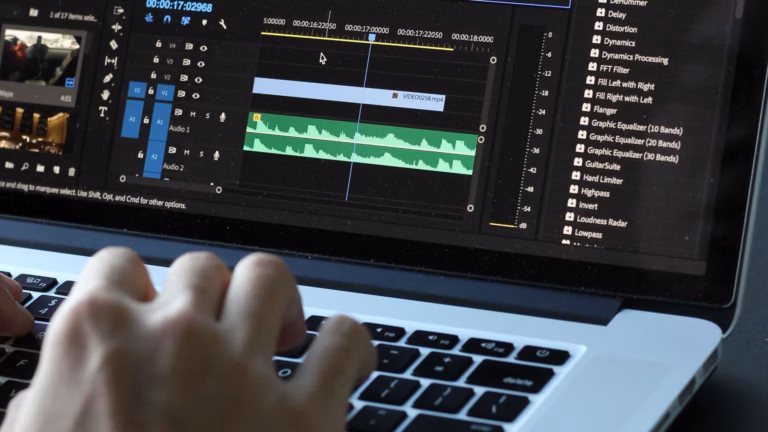 A video content editor working on a real estate video project for property listings and online awareness