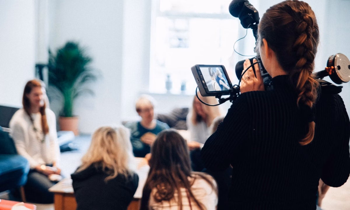 A behind-the-scenes look at a major company event for a press release.