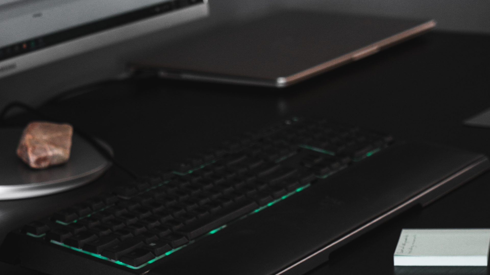 laptop sitting on desk