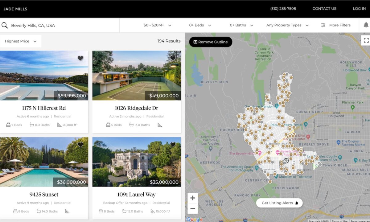 A sample preview of Luxury Presence's IDX MLS integration.