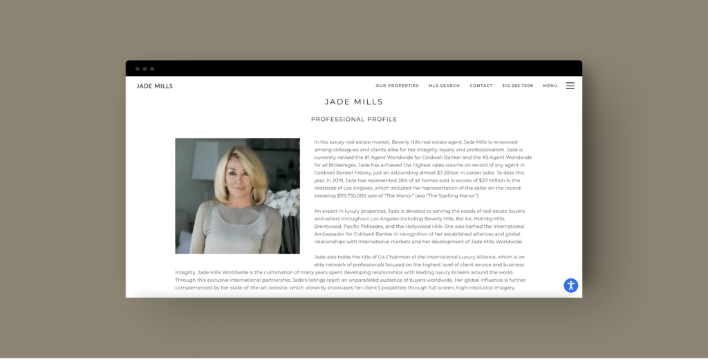 USP on Real Estate Agent Bio Page
