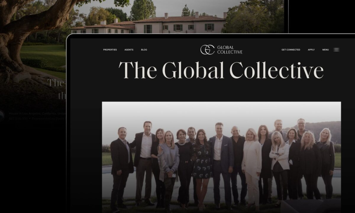 Global Collective landing page screenshot created and designed by Luxury Presence.