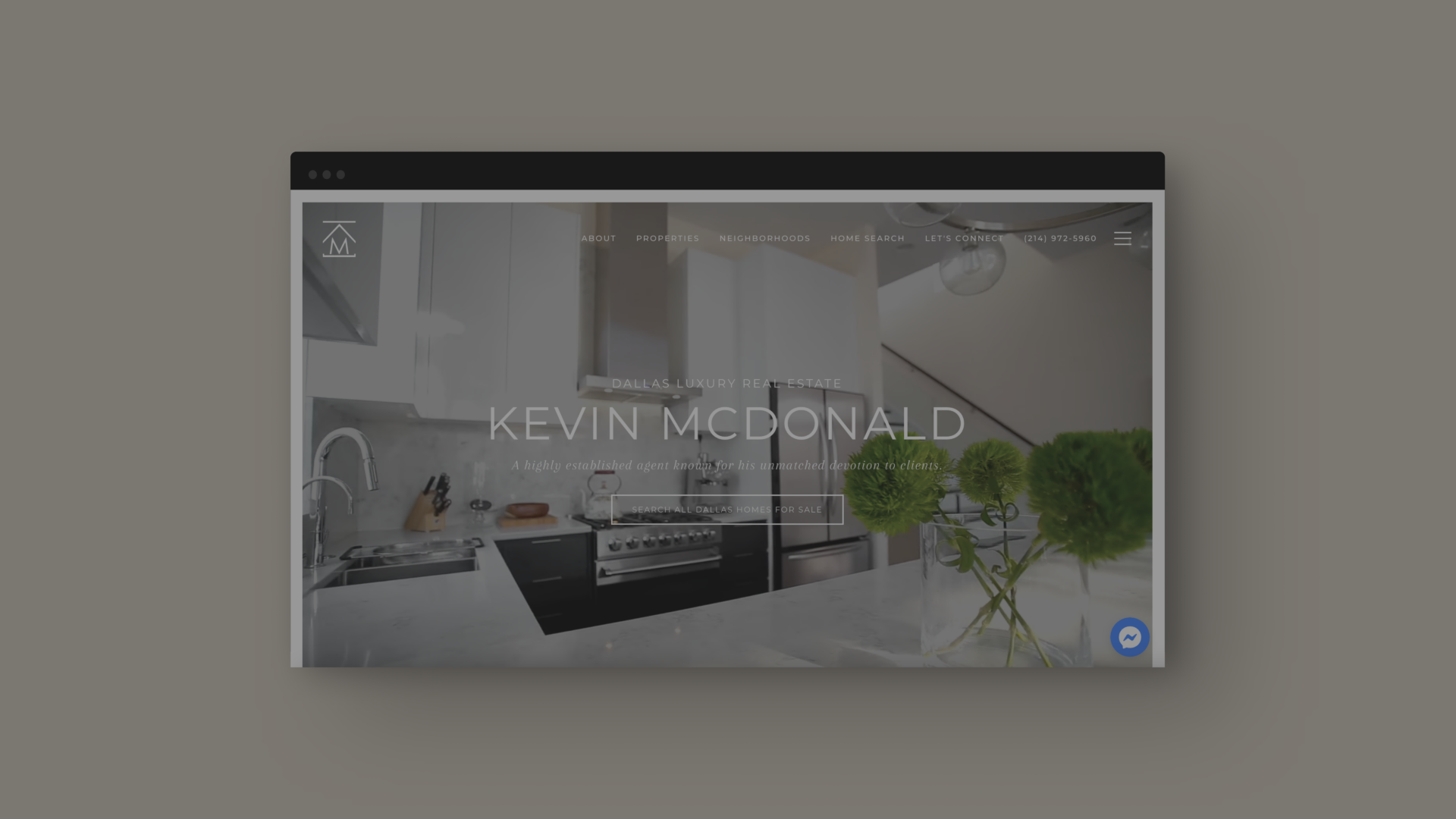 Real estate website screenshot designed by Luxury Presence.