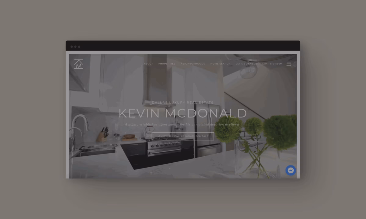 Real estate website screenshot designed by Luxury Presence.