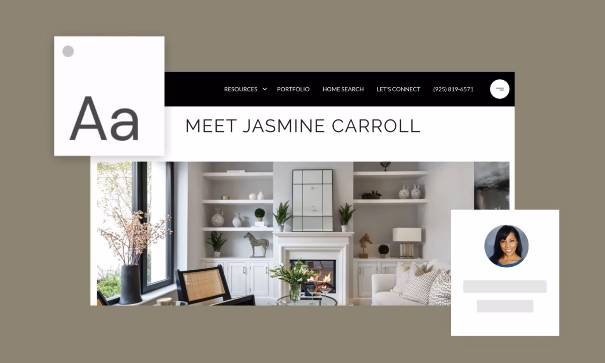 Real estate bio website mockup designed by Luxury Presence
