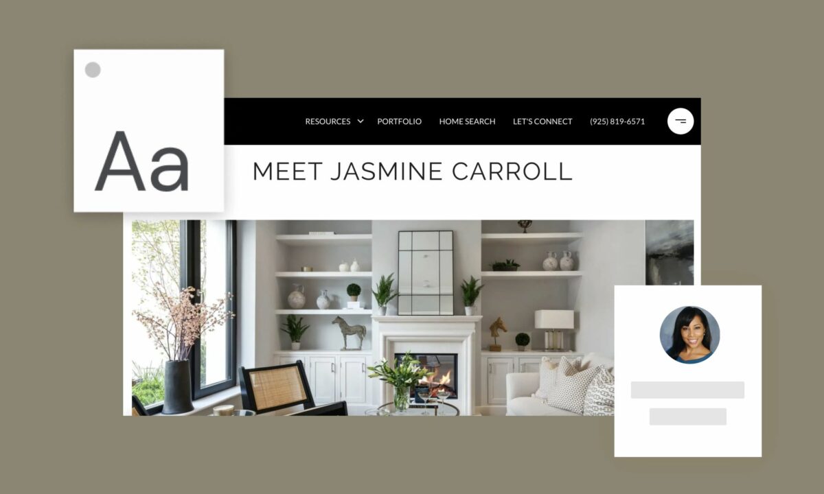 Real estate bio website mockup designed by Luxury Presence