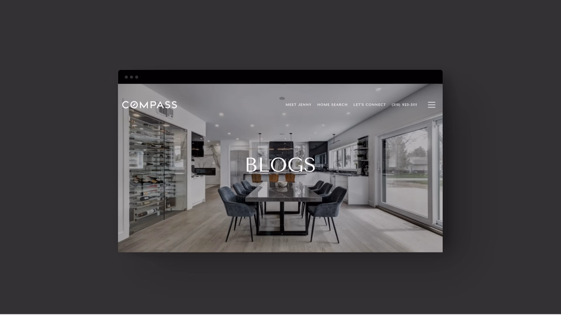 Real estate website blog page screenshot designed by Luxury Presence.