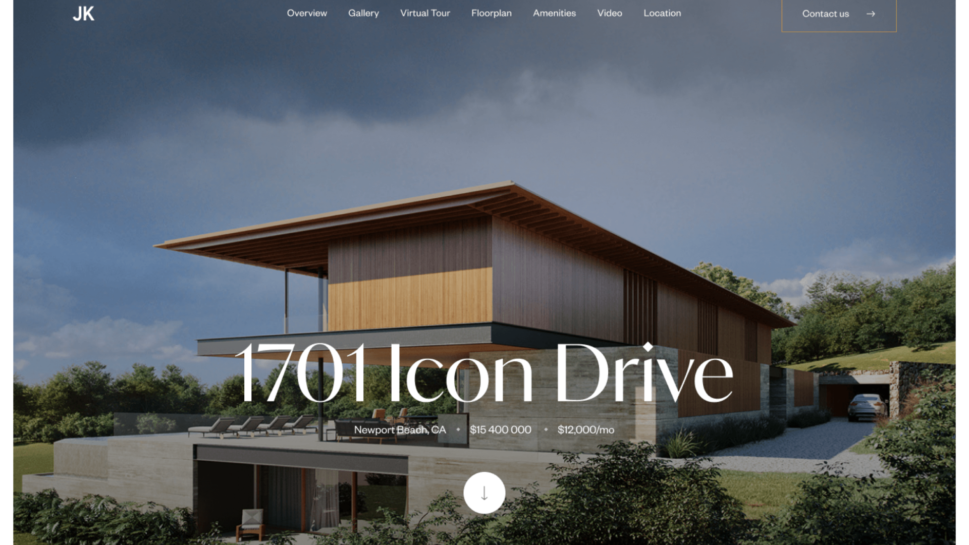 A visually stunning single property website template designed by Luxury Presence is showcased.