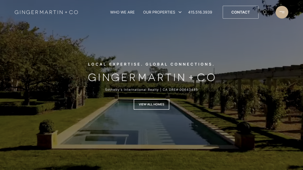 example website design