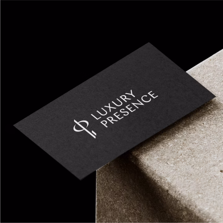 image of a Luxury Presence branded business card