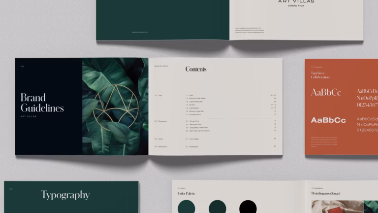 An overview of a brand book sample guide.