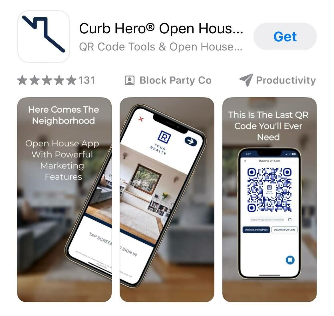 App store screenshot of curb hero, one of the best apps for real estate agents