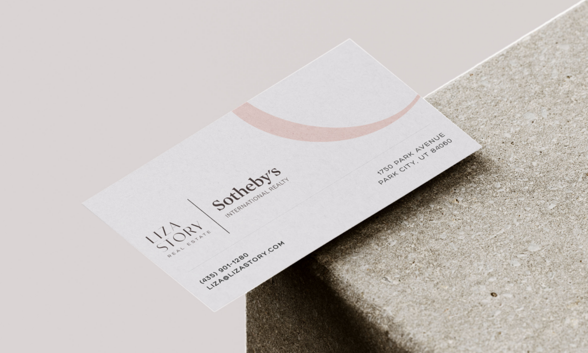 Example of real estate branding on a business card