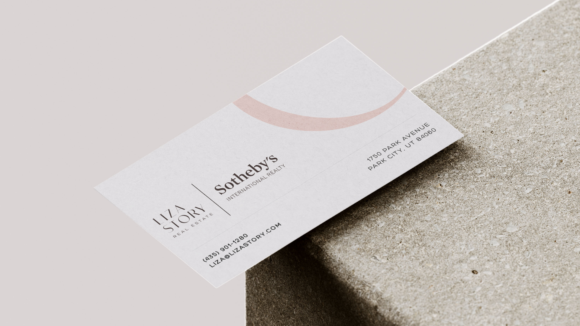 Example of real estate branding on a business card