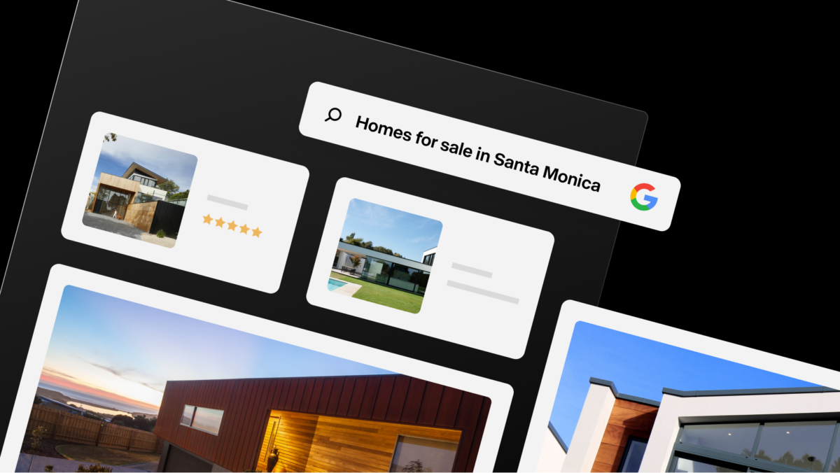 illustration of search engine research for santa monica real estate to promote real estate SEO
