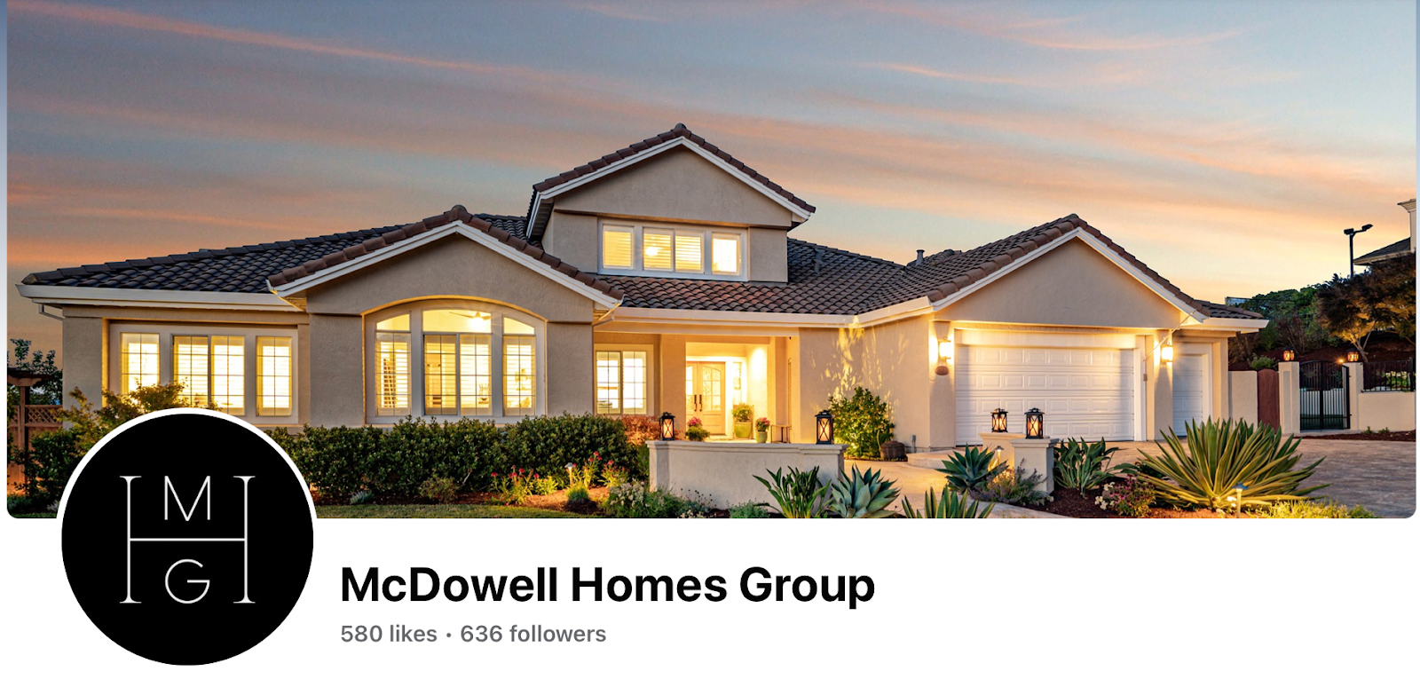 Facebook cover photo for McDowell Homes Group