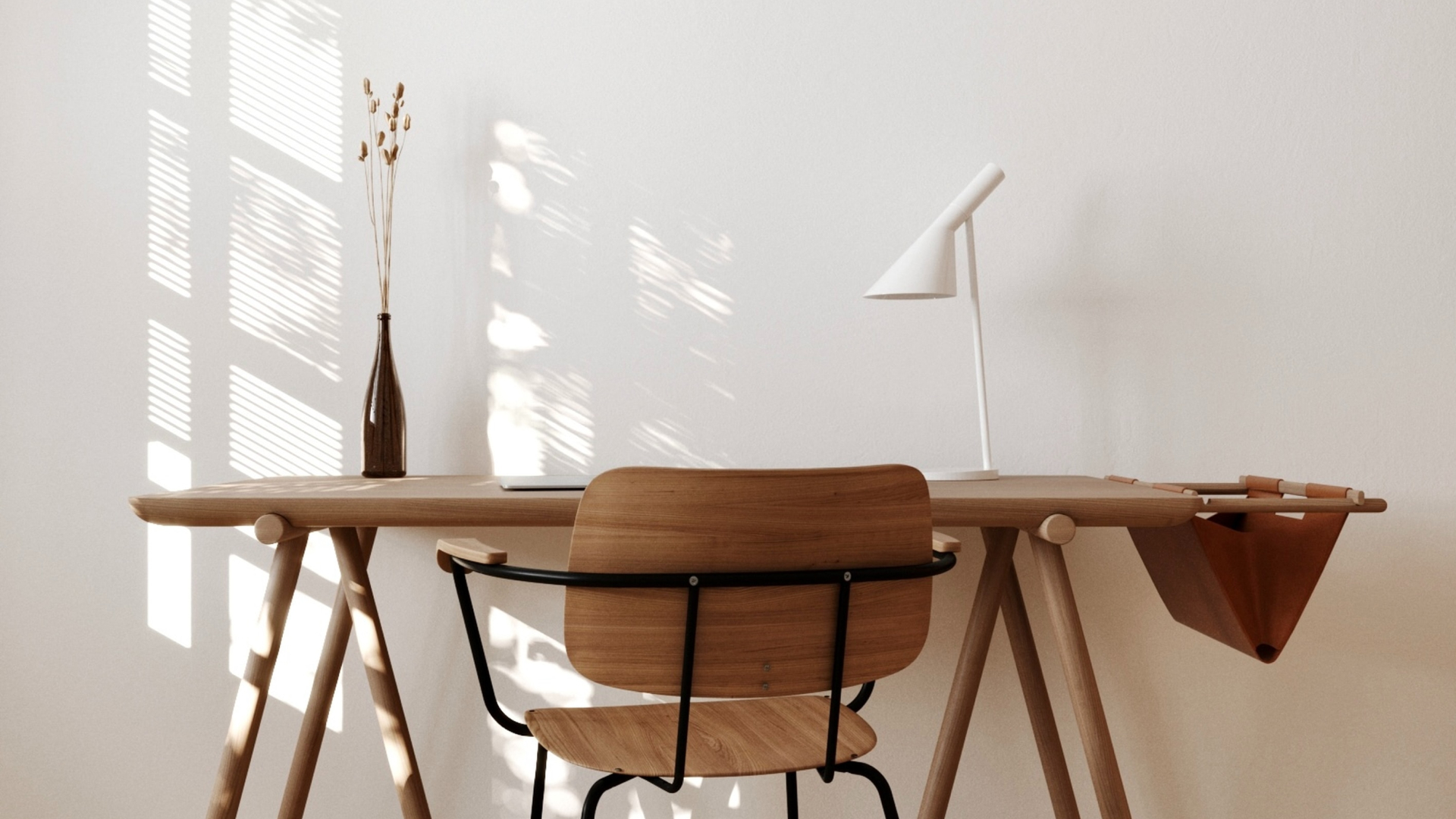 image of wooden office set up 