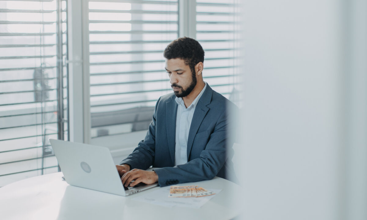 real estate agent looking up real estate prospecting ideas