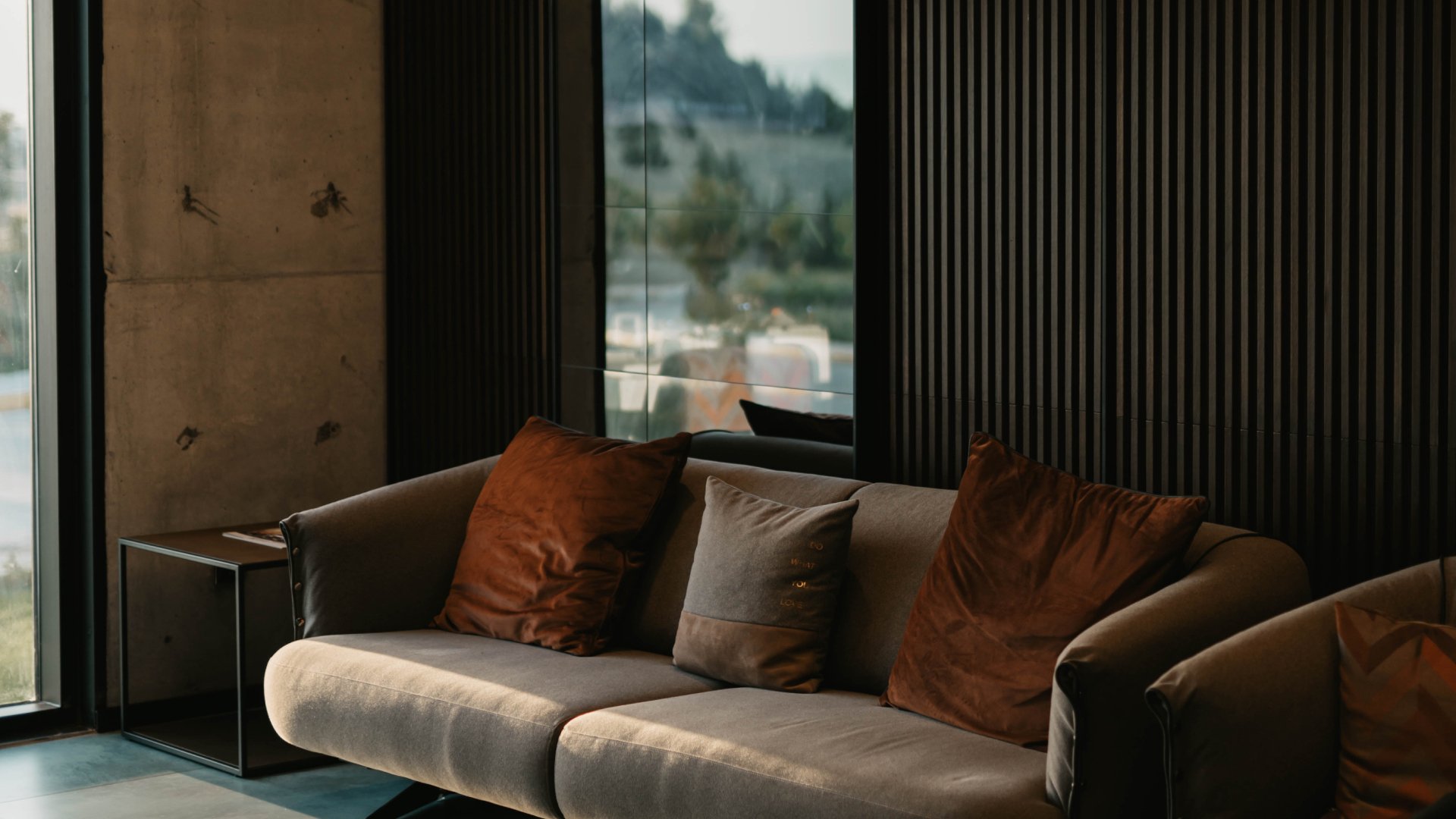 image of sofa with decorative throw pillows