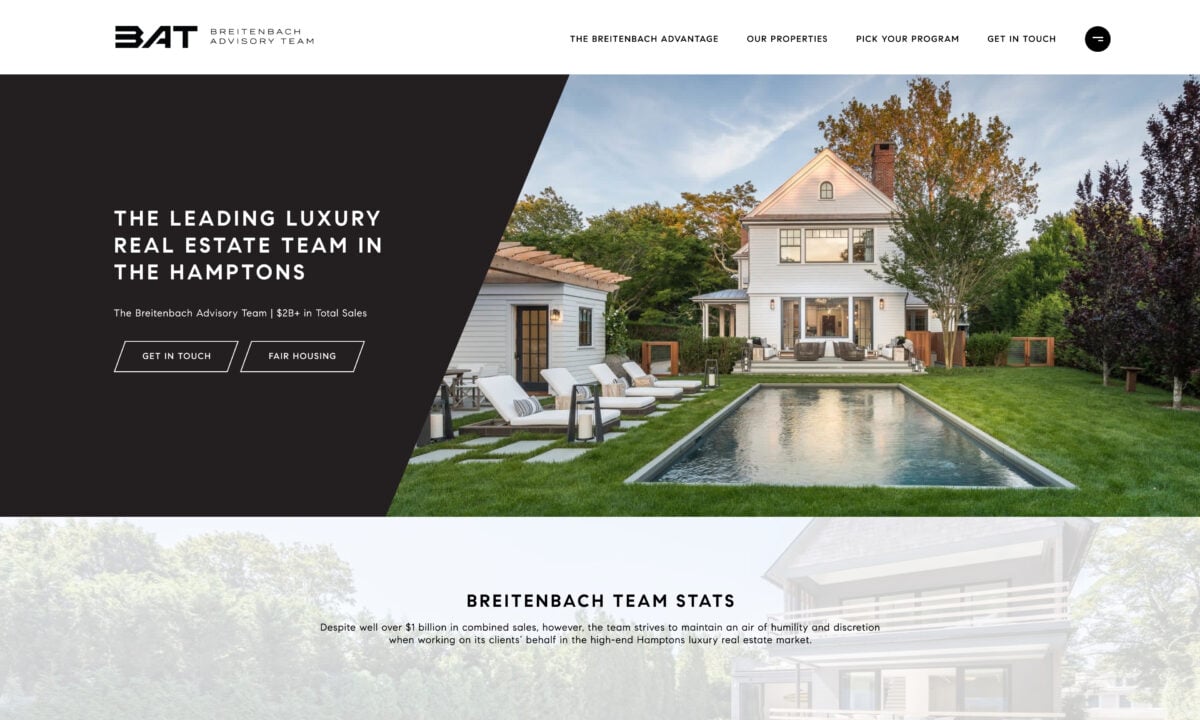 breitenbach advisory real estate agent website 