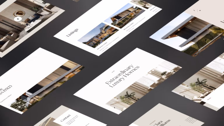 graphic showing how to build a real estate website