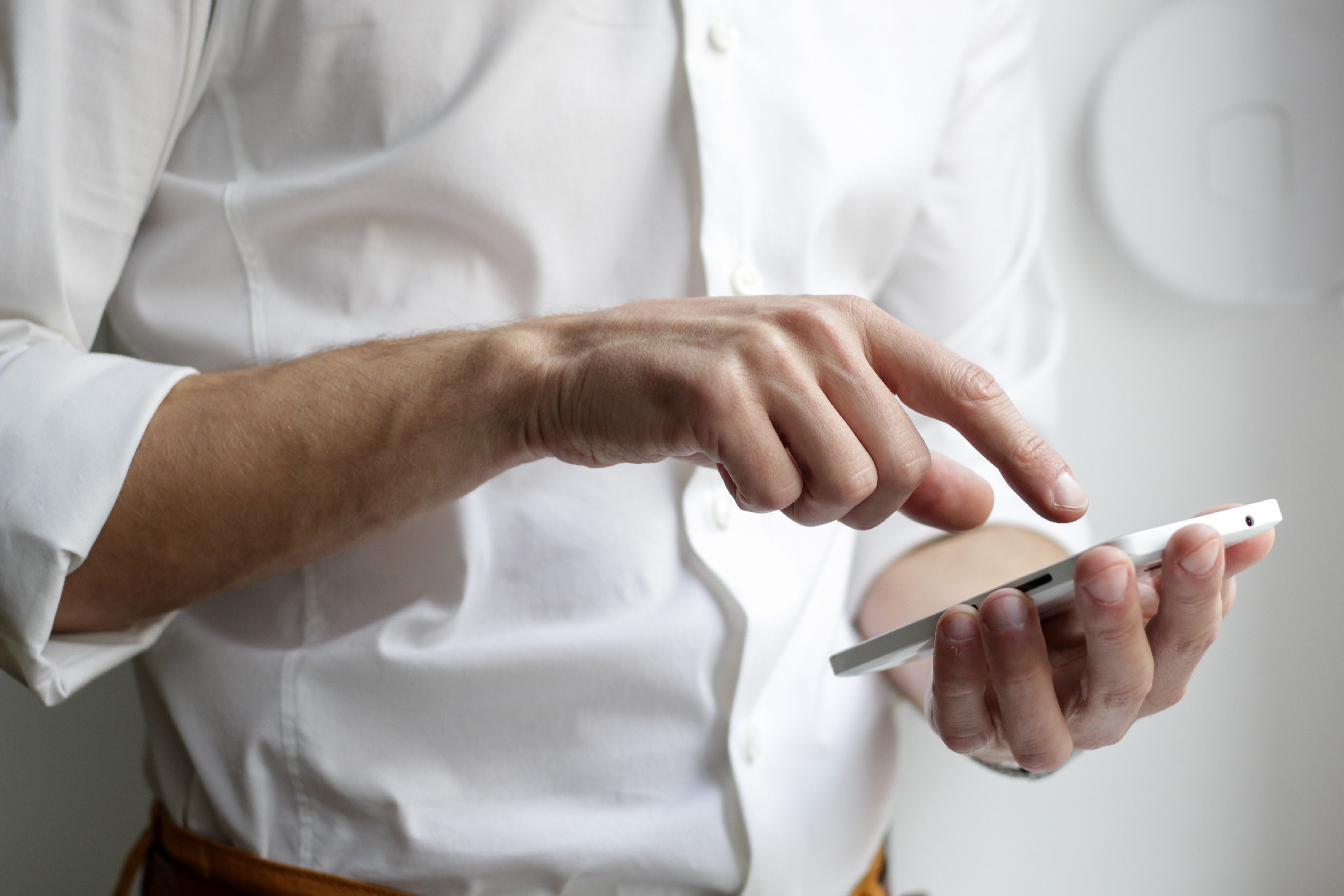 hand holding phone