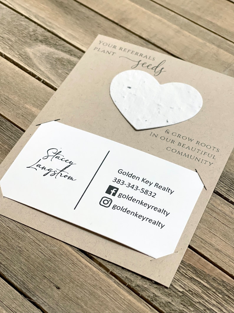 Fully Assembled Plantable Real Estate Cards real estate pop by ideas