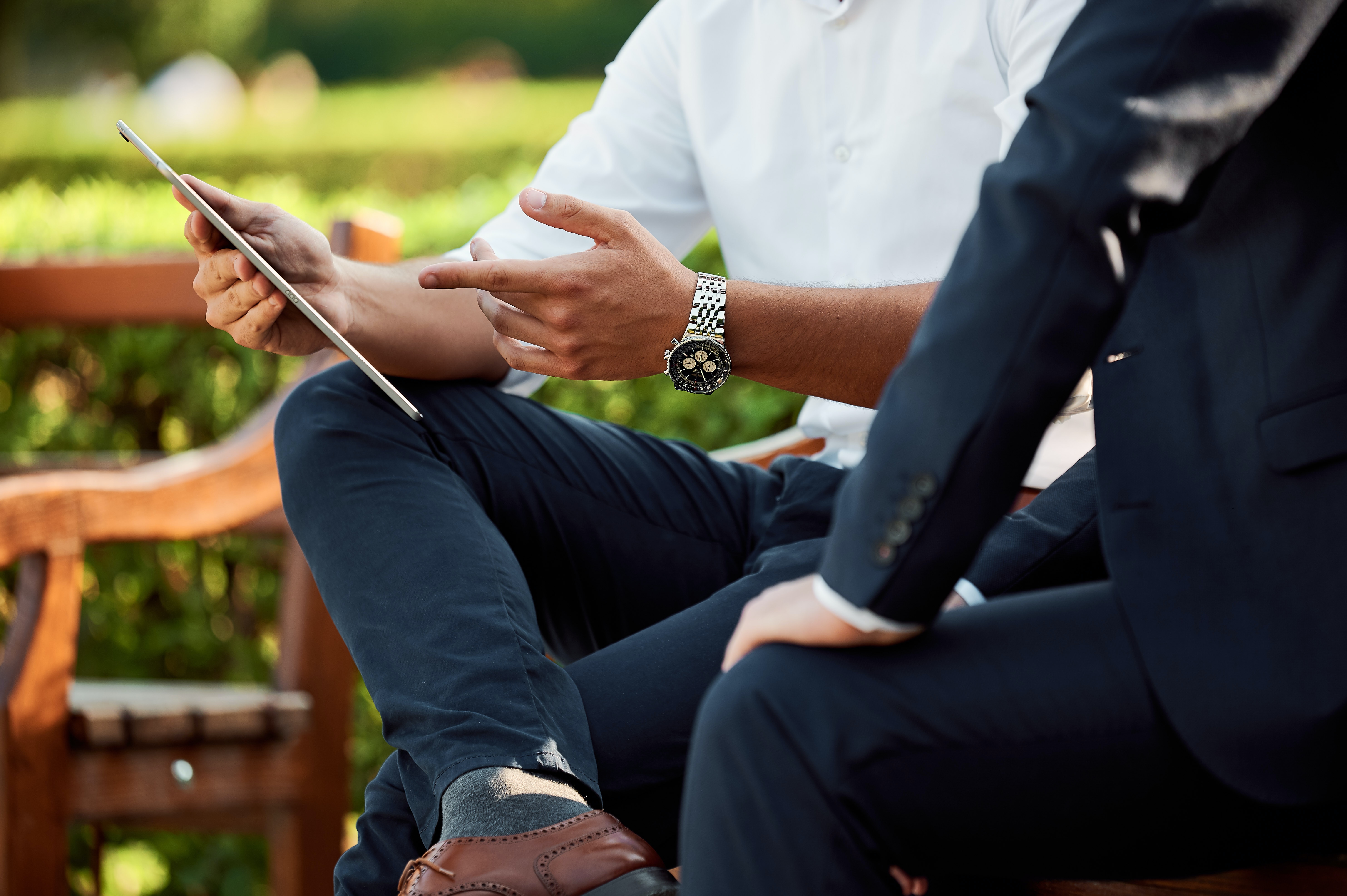 business meeting using tablet 