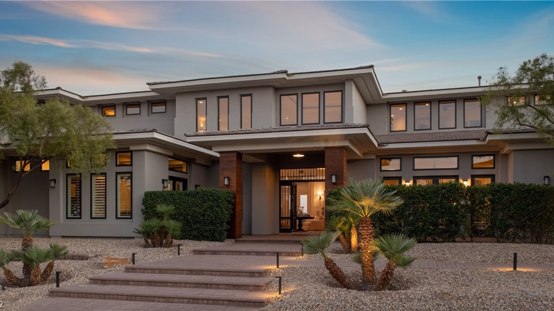 Image of a real estate listing in las vegas in late afternoon
