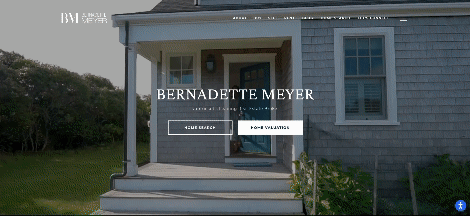 A gif of the home page of the website for real estate broker Bernadette Meyer