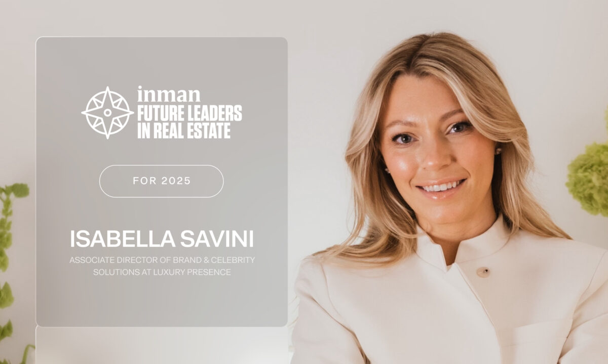 Isabella Savini wins the Inman emerging leaders award