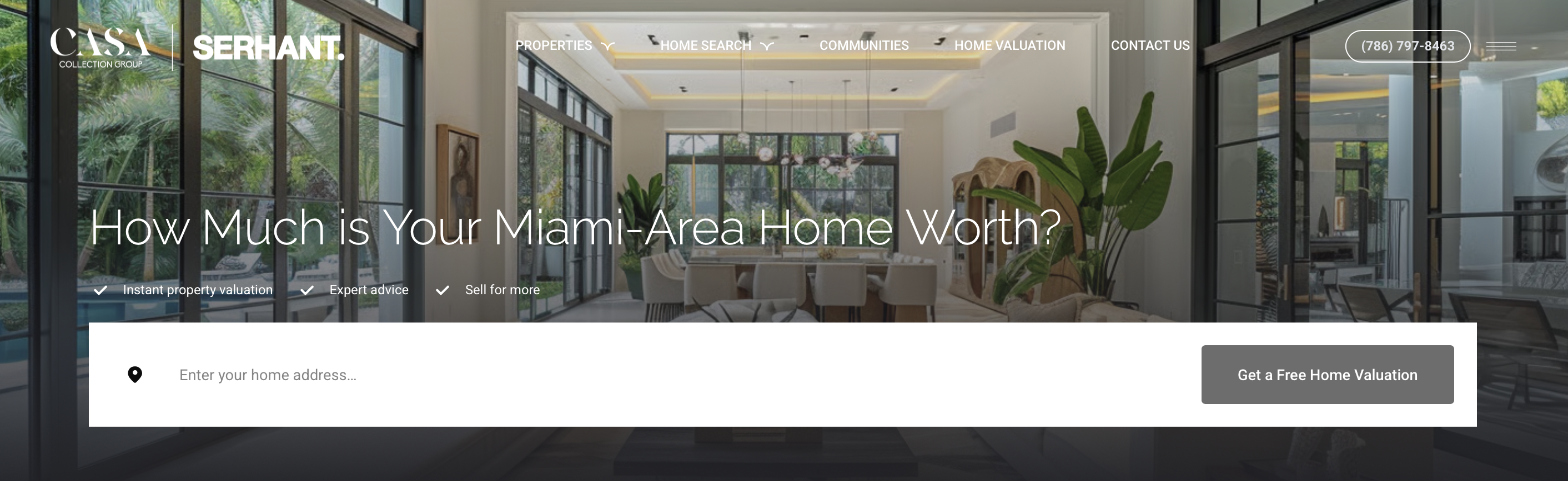 a screenshot of a website offering a home valuation
