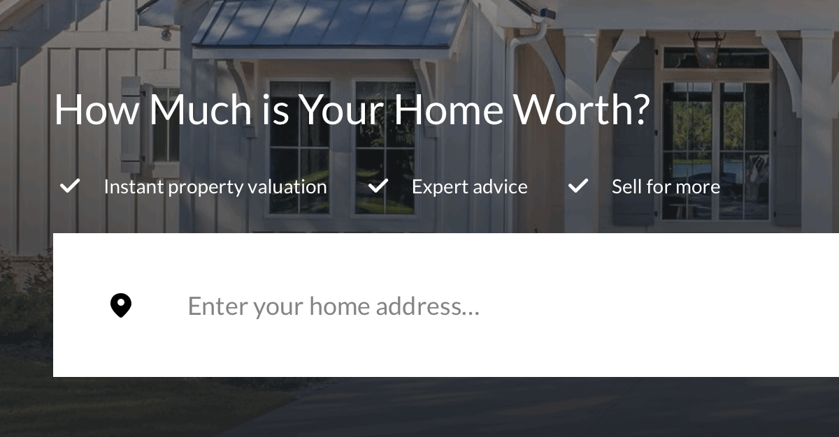 screenshot of a home valuation