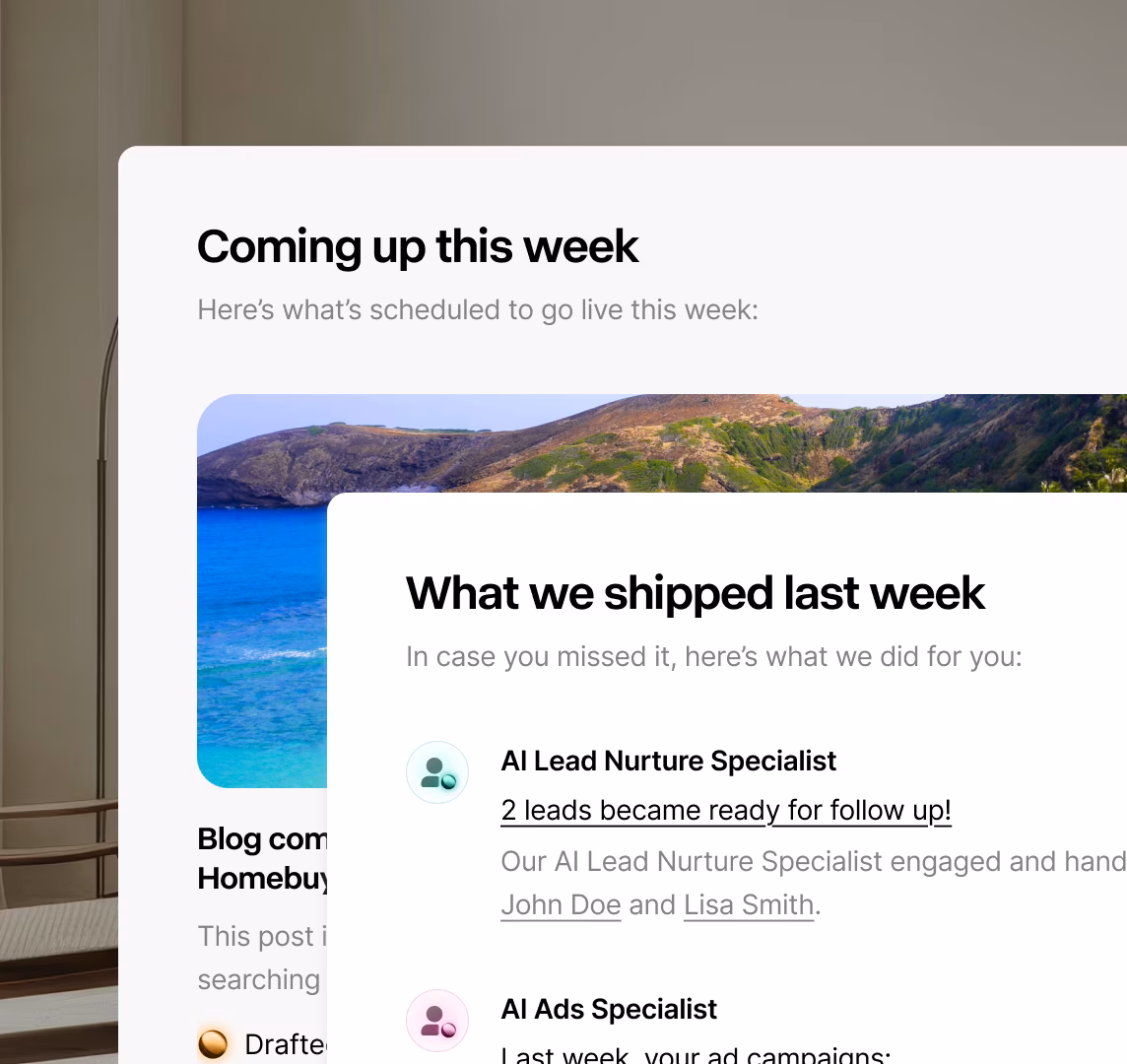 AI for real estate agents includes Luxury Presence's AI marketing specialists