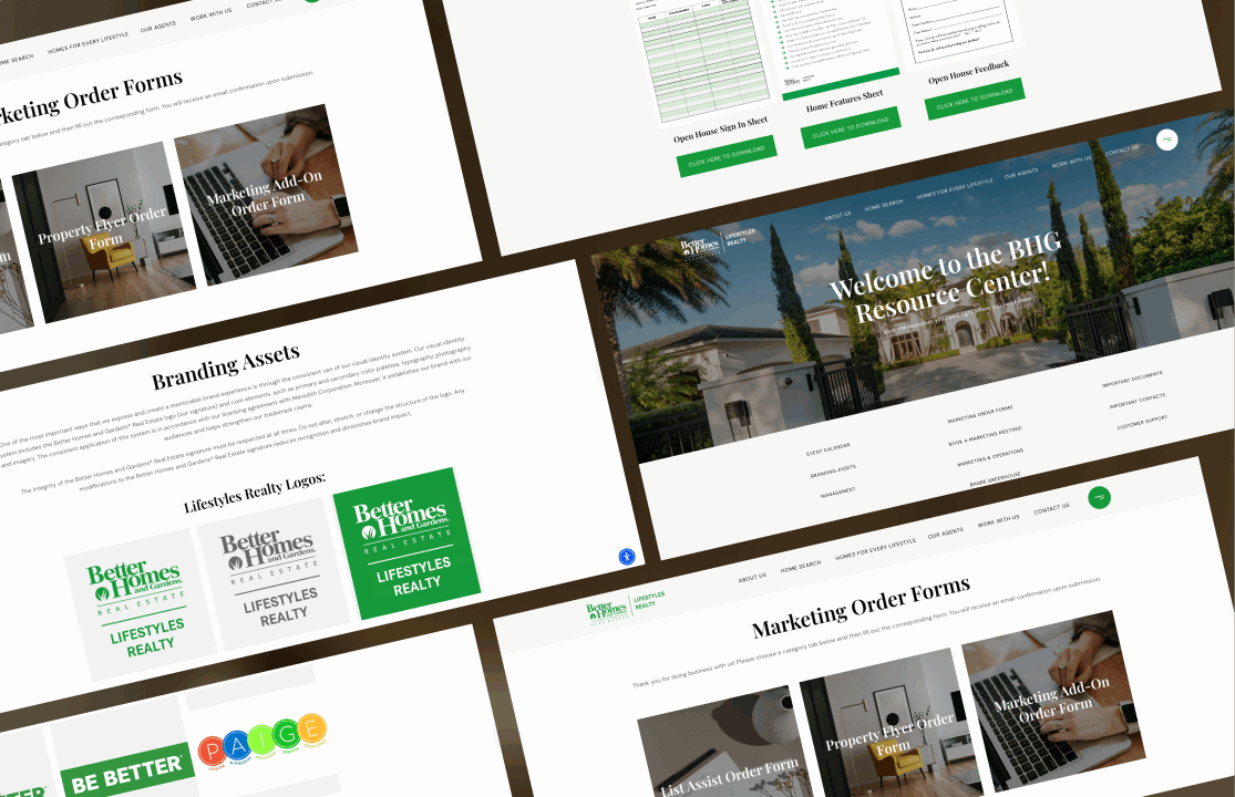 A collection of resources for real estate agents featured on Better Homes and Gardens Real Estate Lifestyles Realty’s website created by Luxury Presence