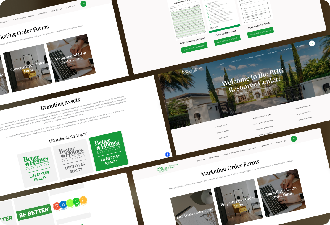 A collection of resources for real estate agents featured on Better Homes and Gardens Real Estate Lifestyles Realty’s website created by Luxury Presence